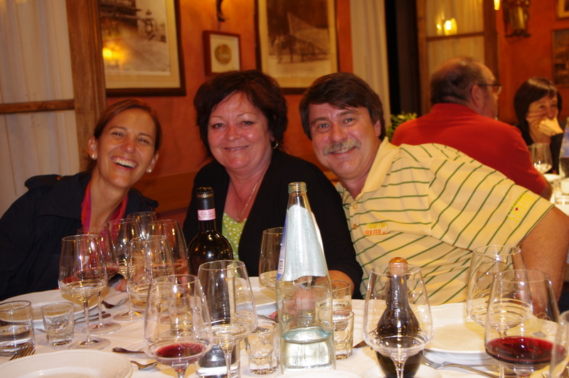 Donatella - with friends/clients Dave and Jane Finn in Greve in Chianti