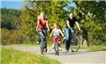 family biking